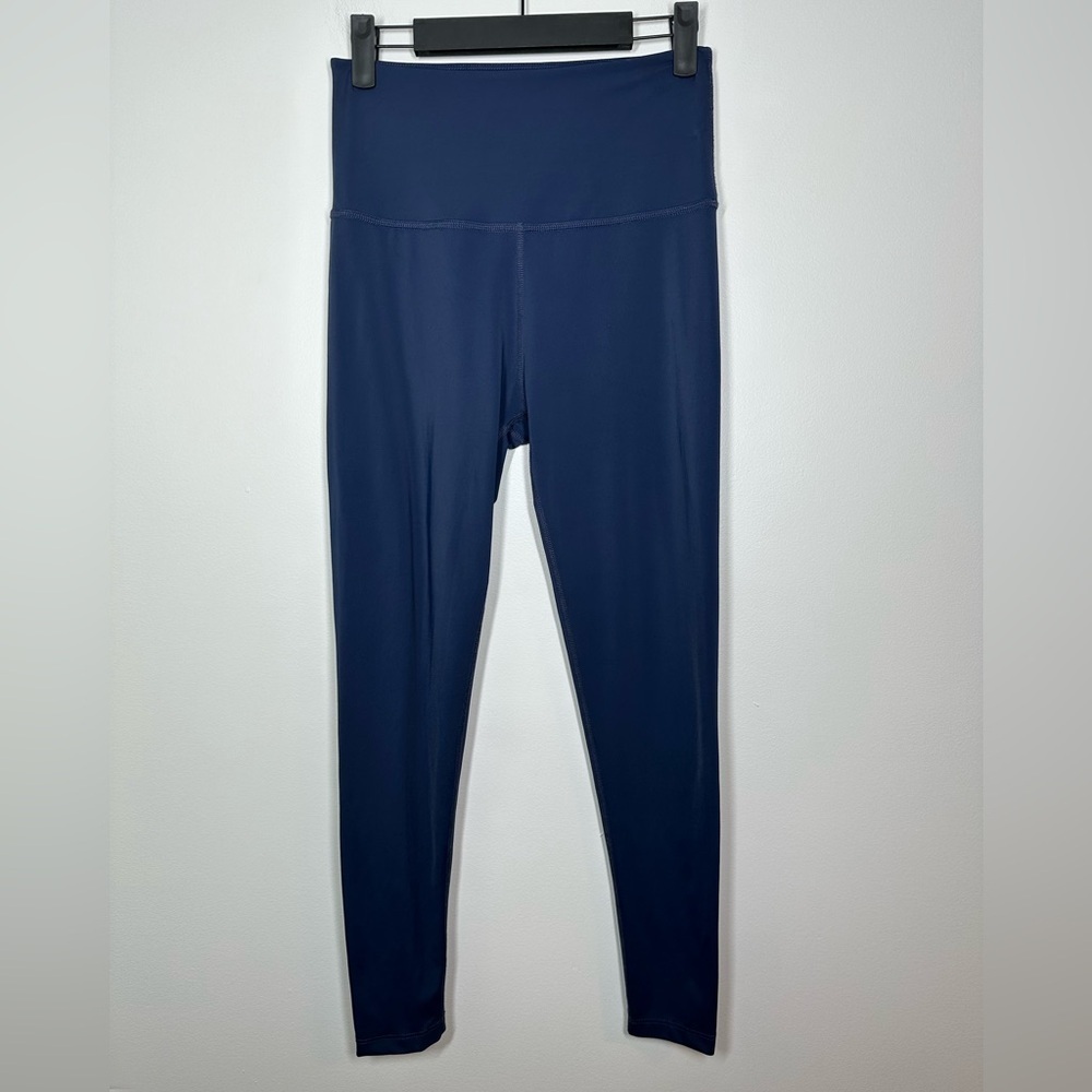 Beyond Yoga Shiny Blue Leggings Medium